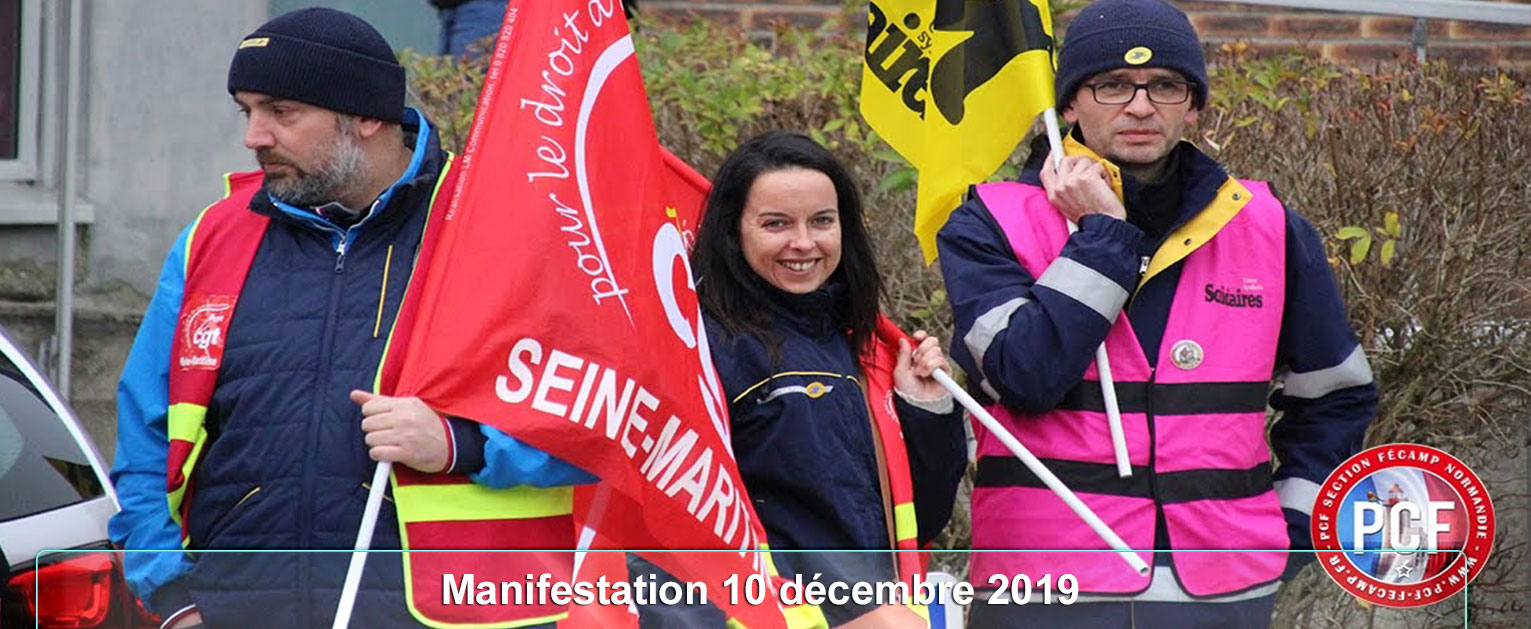 Manifestation 10 décembre 2019 Fécamp